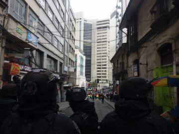 Las protestas en La Paz.