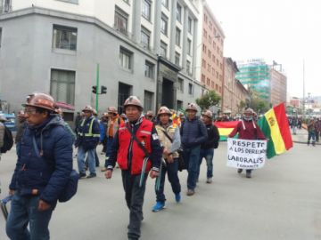 Las protestas en La Paz.