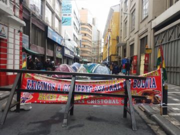 Las protestas en La Paz.