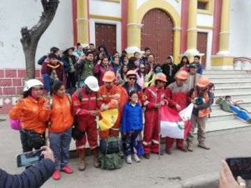 Estuvieron en Santa Cruz y fueron recibidos por sus familias.