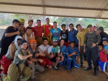 Estuvieron en Santa Cruz y fueron recibidos por sus familias.