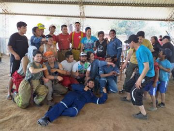 Estuvieron en Santa Cruz y fueron recibidos por sus familias.
