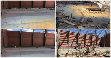 Las obras de avance en los escenarios deportivos. 