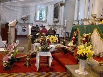 En pleno desarrollo la misa en homenaje al Señor de la Vera Cruz