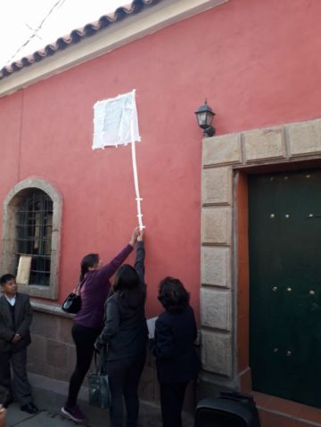 El acto se desarrolló en el inmueble de calle Nogales.