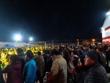 La noche de rock en el campo ferial.