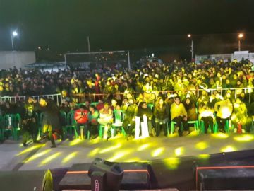 La noche de rock en el campo ferial.