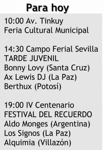 Aldo Monges se presenta  esta noche en IV Centenario