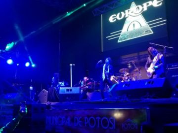 La banda sueca de rock en el escenario de Potosí.