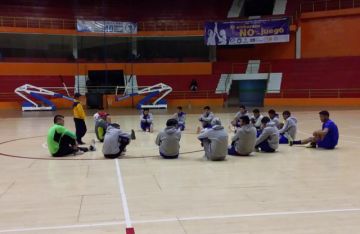 El plantel potosino durante su entrenamiento.
