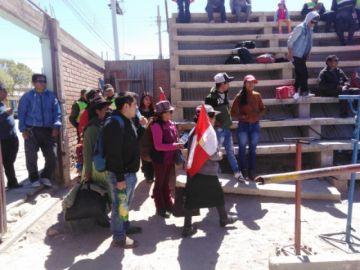 La llegada de los primeros delegados.