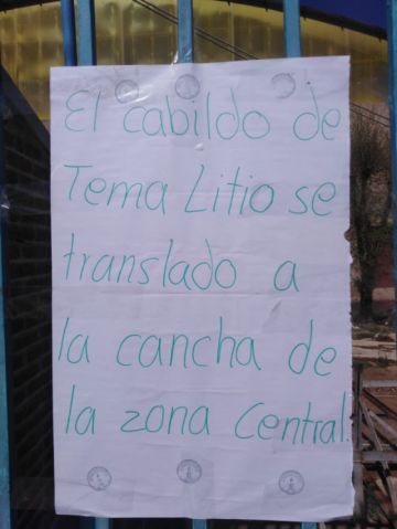 Pusieron este letrero.