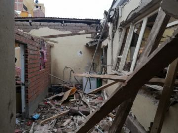 Todo el techo de la casa se destrozó.