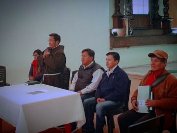 El agradecimiento de fray Octavio Huanca ofm.