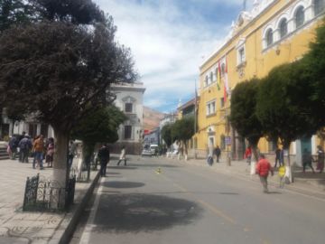 El bloqueo de calles progresó en la mañana.