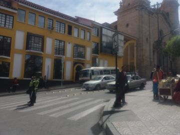 El bloqueo de calles progresó en la mañana.