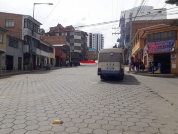 El bloqueo de calles progresó en la mañana.