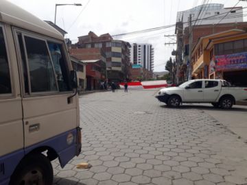 El bloqueo de calles progresó en la mañana.