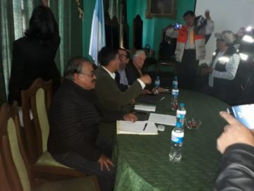 La reunión en Uyuni.