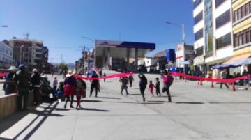 Los bloqueos anularon el tráfico en el centro citadino.