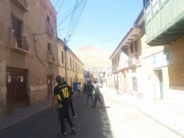 Los bloqueos anularon el tráfico en el centro citadino.