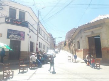 Los bloqueos anularon el tráfico en el centro citadino.