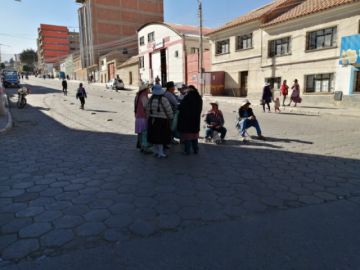 Los bloqueos anularon el tráfico en el centro citadino.