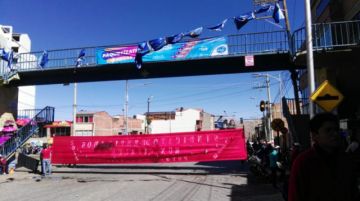 Los bloqueos anularon el tráfico en el centro citadino.
