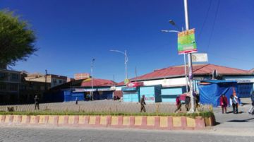 Los bloqueos anularon el tráfico en el centro citadino.