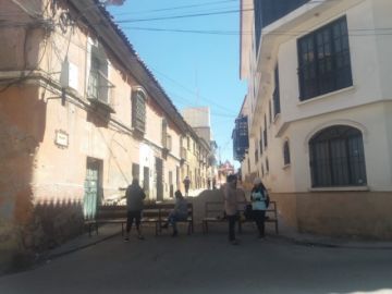 Los bloqueos anularon el tráfico en el centro citadino.