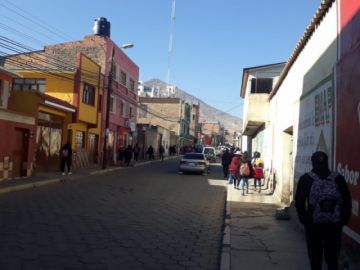 Los bloqueos anularon el tráfico en el centro citadino.