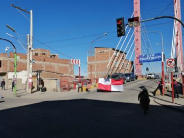 Los bloqueos anularon el tráfico en el centro citadino.
