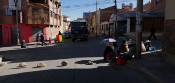 Los bloqueos anularon el tráfico en el centro citadino.