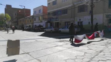 Los bloqueos anularon el tráfico en el centro citadino.