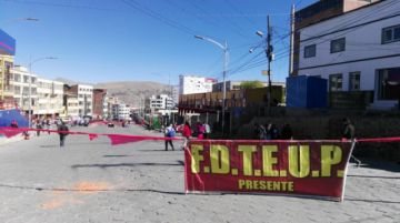 Los bloqueos anularon el tráfico en el centro citadino.