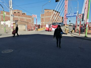 Los bloqueos anularon el tráfico en el centro citadino.