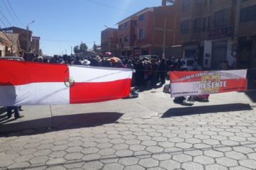 Así están los bloqueos en las calles de Potosí.