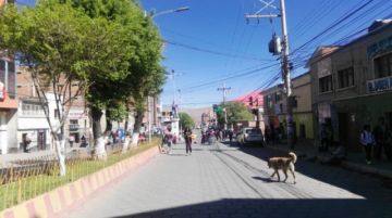 Así están los bloqueos en las calles de Potosí.