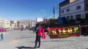 Así están los bloqueos en las calles de Potosí.