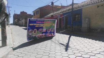 Así están los bloqueos en las calles de Potosí.