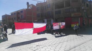 Así están los bloqueos en las calles de Potosí.