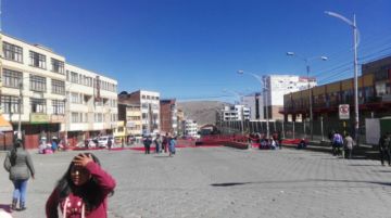 Así están los bloqueos en las calles de Potosí.