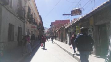 Así están los bloqueos en las calles de Potosí.