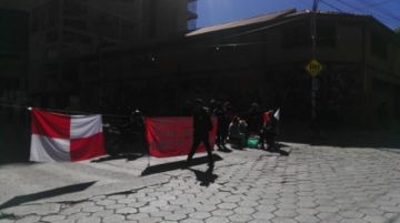 Así están los bloqueos en las calles de Potosí.