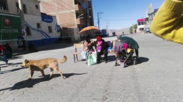 Así están los bloqueos en las calles de Potosí.