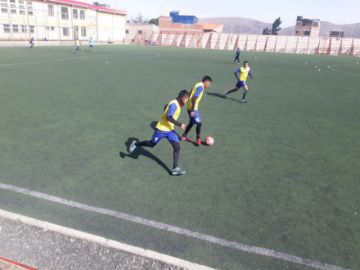 Real entrena en un día despejado.