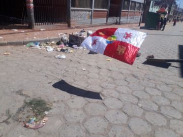 Bloqueos en la ciudad.