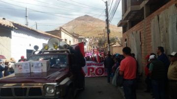 La marcha está rumbo a la plaza principal.