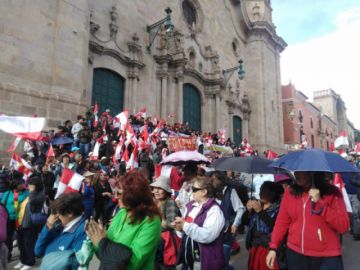 La marcha ya está en la plaza.