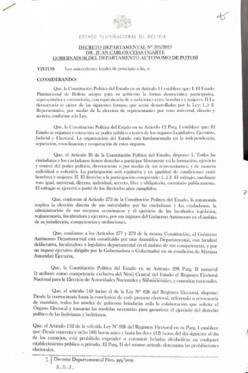 El Auto de Buen Gobierno.